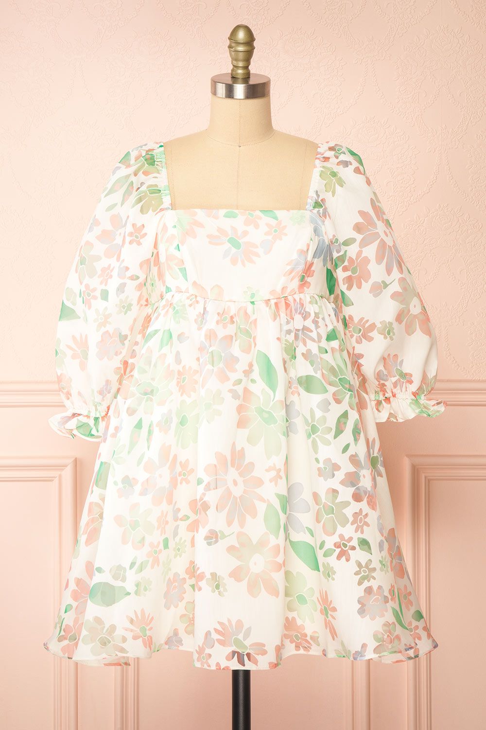 Jiselle | Short Floral Babydoll Dress sold by Boutique 1861