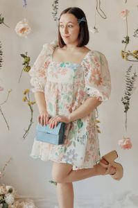 Jiselle | Short Floral Babydoll Dress sold by Boutique 1861