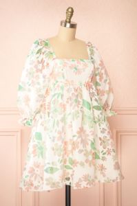 Jiselle | Short Floral Babydoll Dress sold by Boutique 1861