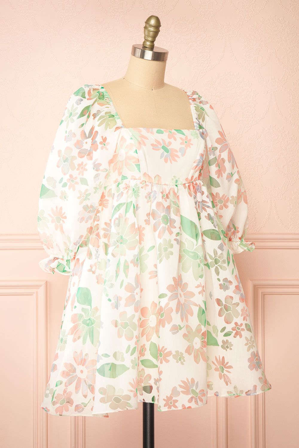 Jiselle | Short Floral Babydoll Dress sold by Boutique 1861 product image thumbnail 4