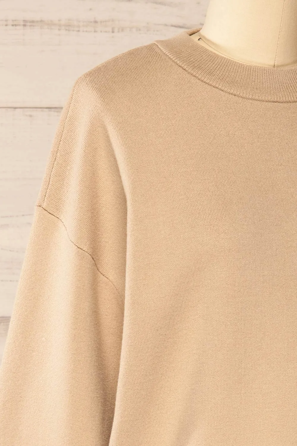 Calye Taupe | Oversized Short Sweater sold by Boutique 1861 product image thumbnail 5