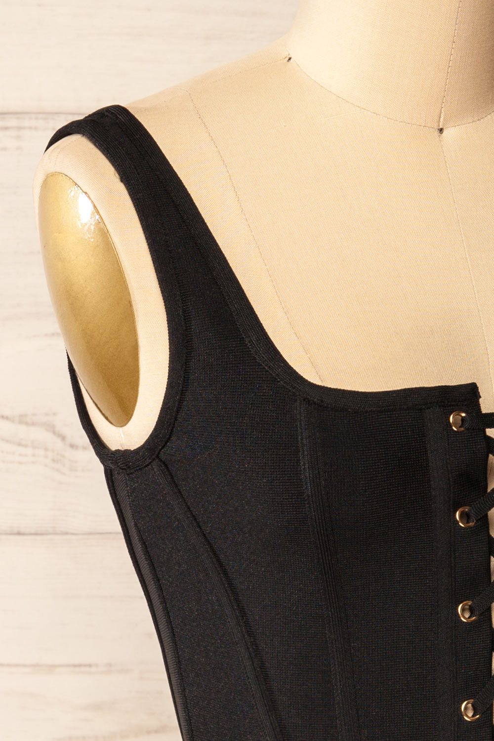 Noumea Black | Lace-Up Corset Top sold by Boutique 1861 product image thumbnail 4