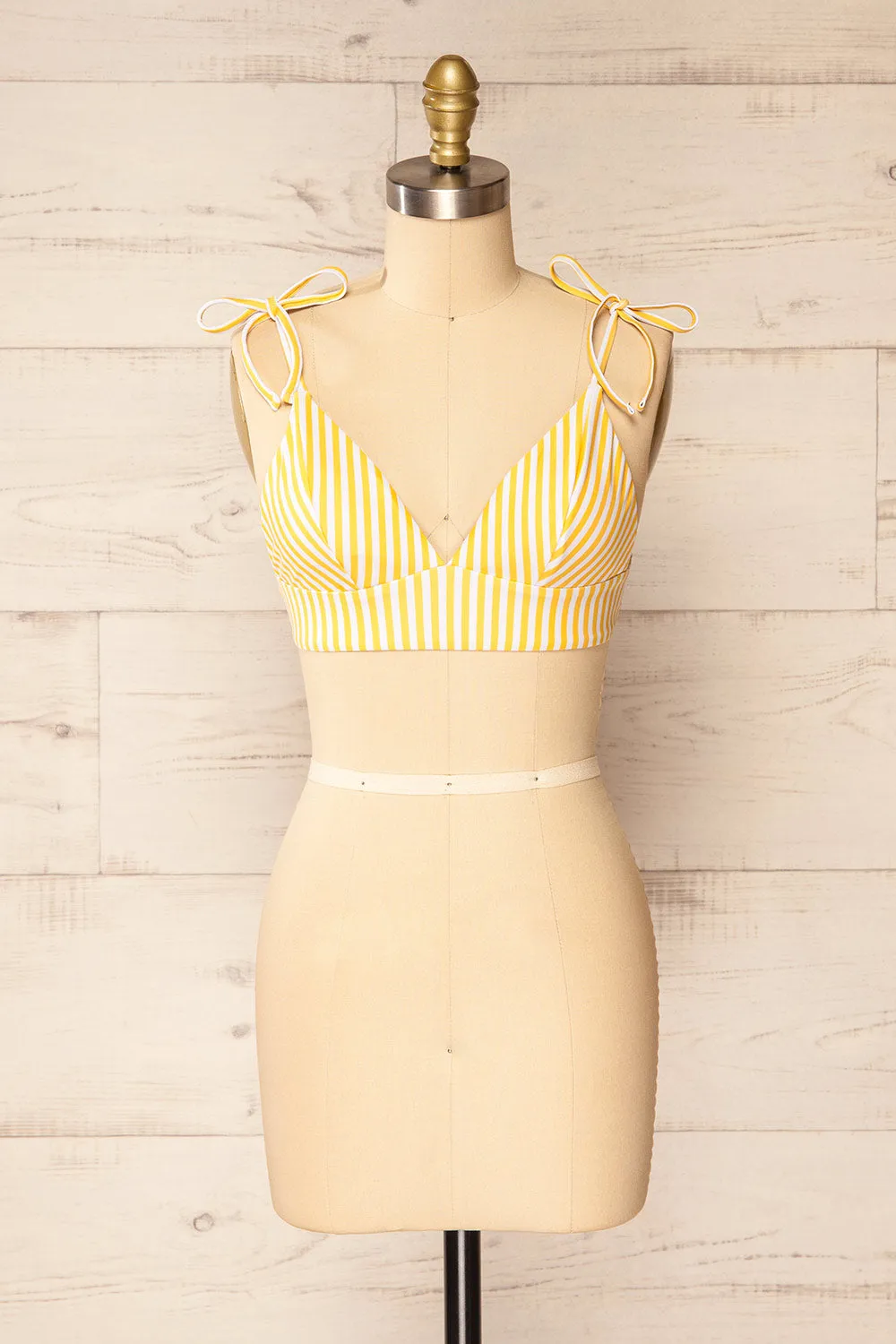 Lusaka Yellow | Striped Bikini Top sold by Boutique 1861 product image thumbnail 2