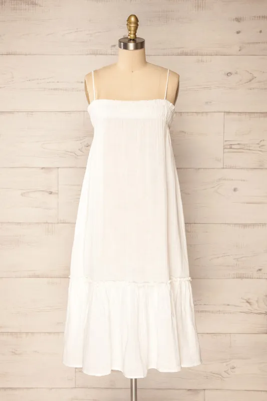 Fannar White | A-line Midi Dress sold by Boutique 1861