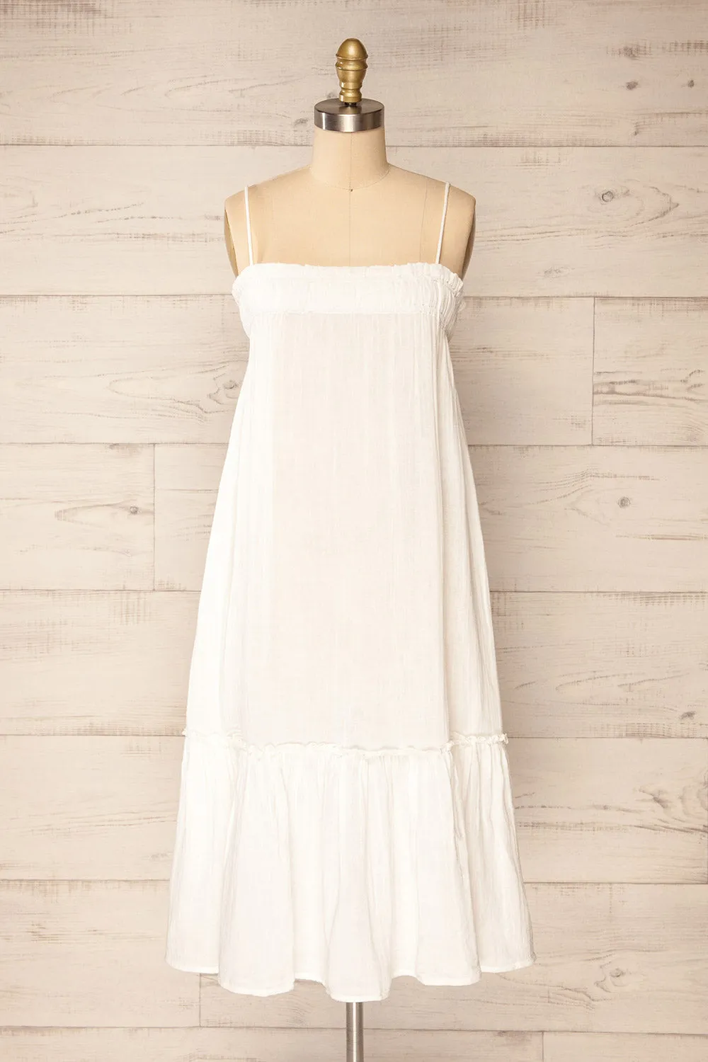 Fannar White | A-line Midi Dress sold by Boutique 1861