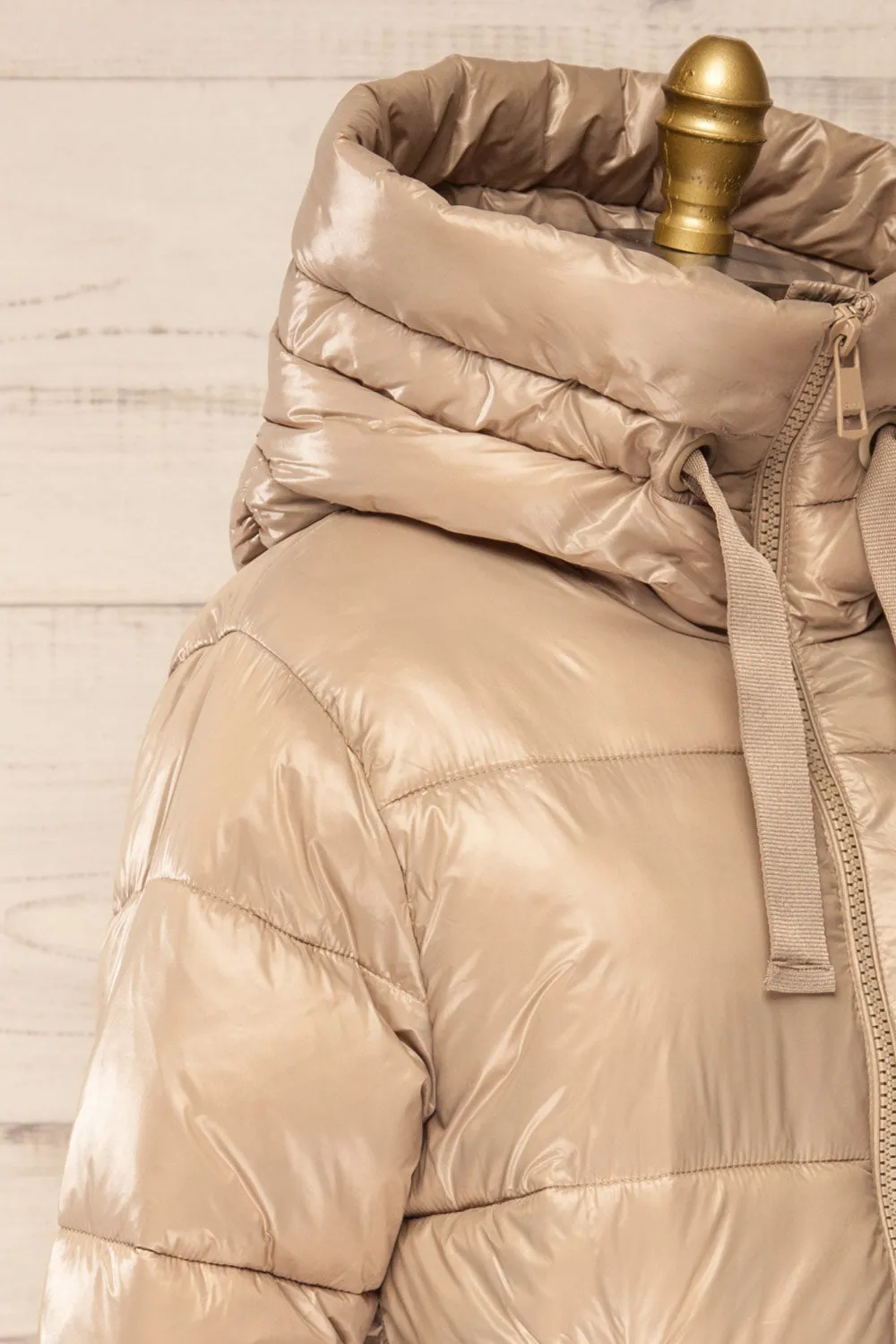 Baidoa Beige | Quilted Coat w/ Broad Details sold by Boutique 1861 product image thumbnail 4
