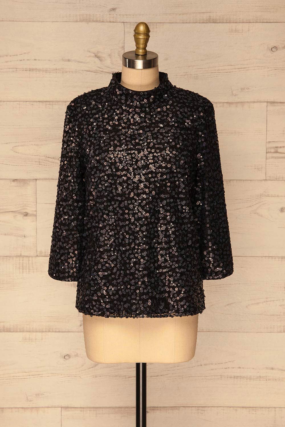 Paredes | Black Sequins Top sold by Boutique 1861