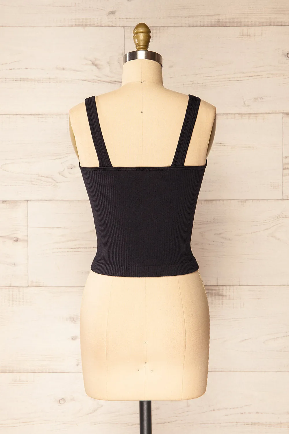 Glakail Black | Cropped Ribbed Cami sold by Boutique 1861 product image thumbnail 5