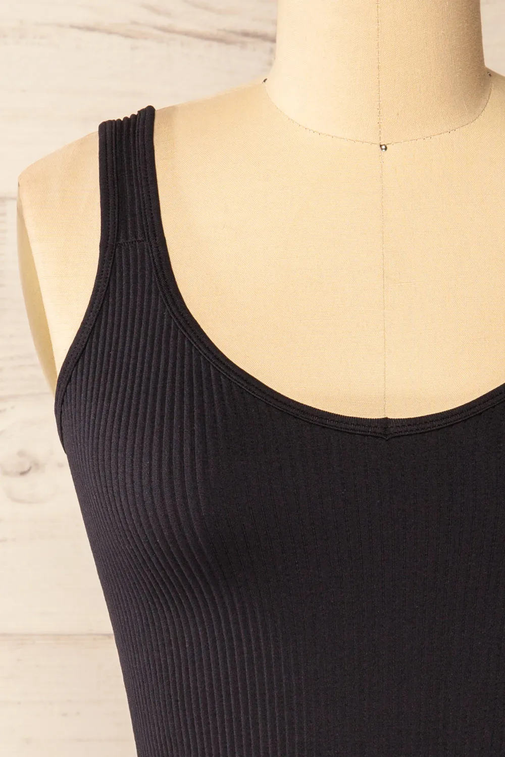 Glakail Black | Cropped Ribbed Cami sold by Boutique 1861 product image thumbnail 2