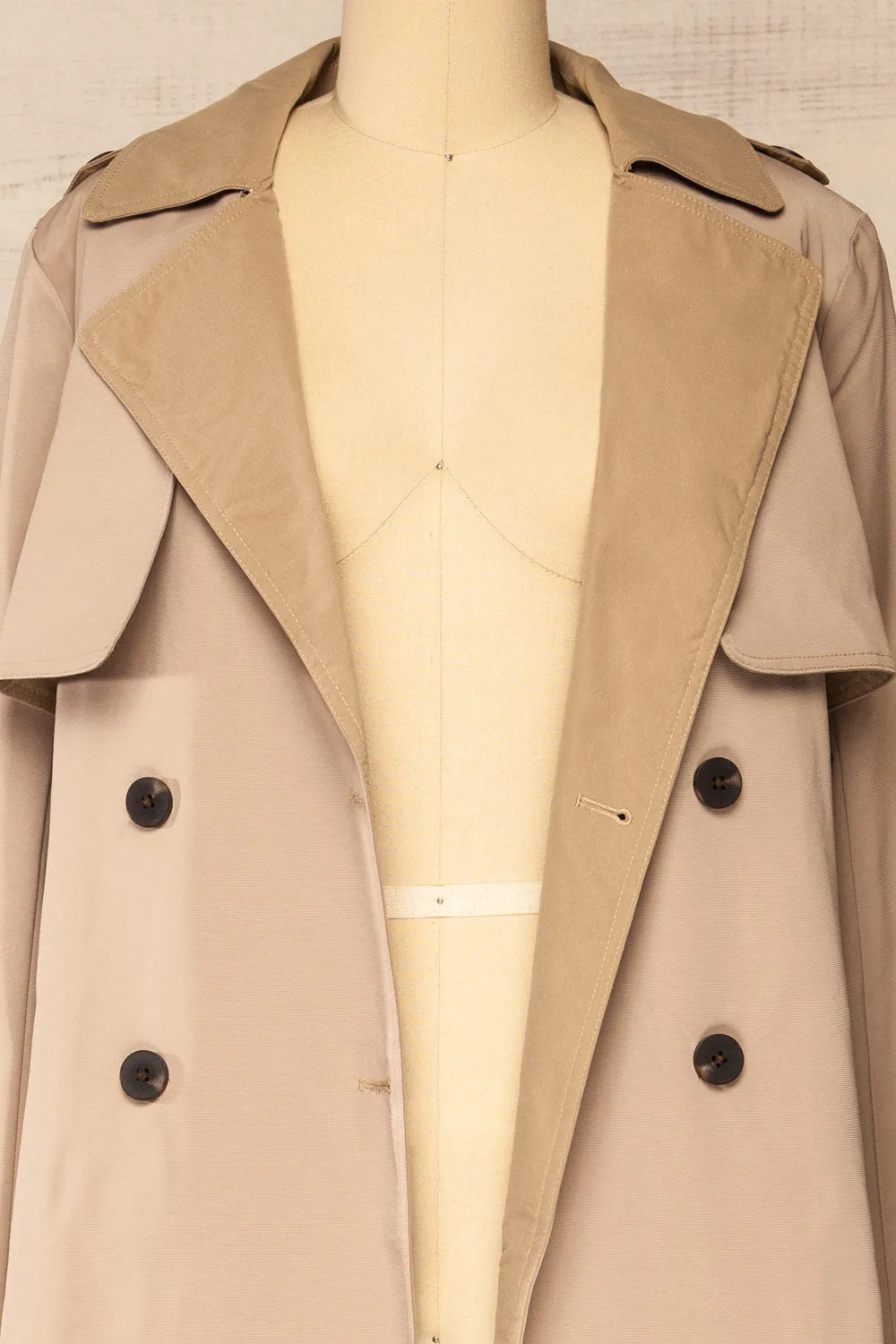 Truman | Beige Double Breasted Trench Coat sold by Boutique 1861 product image thumbnail 3