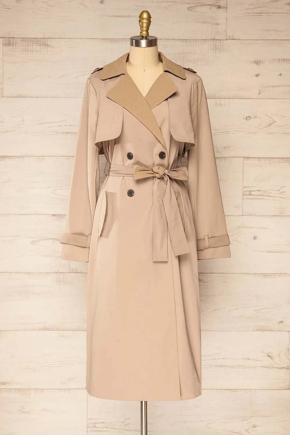 Truman | Beige Double Breasted Trench Coat sold by Boutique 1861