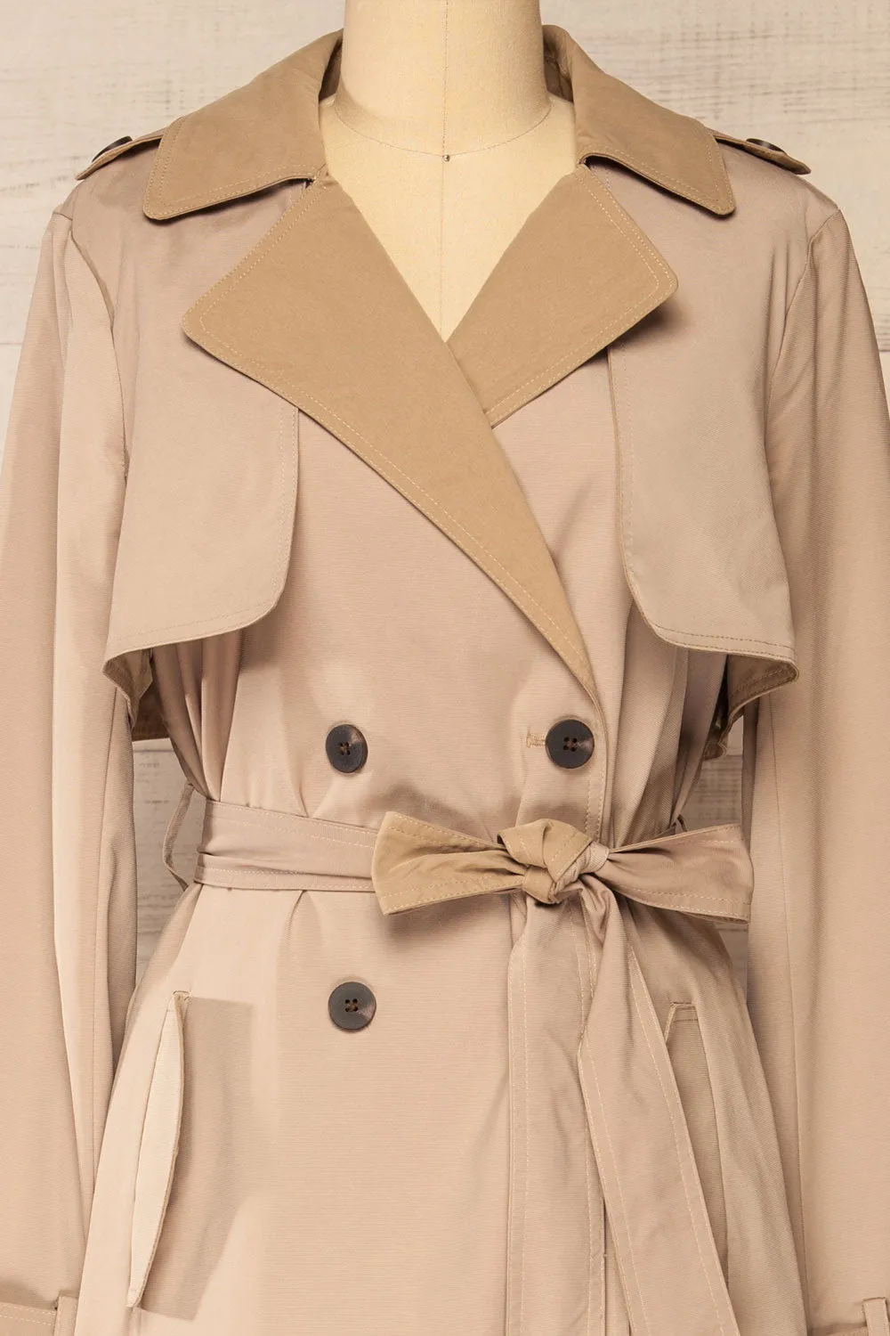 Truman | Beige Double Breasted Trench Coat sold by Boutique 1861 product image thumbnail 5