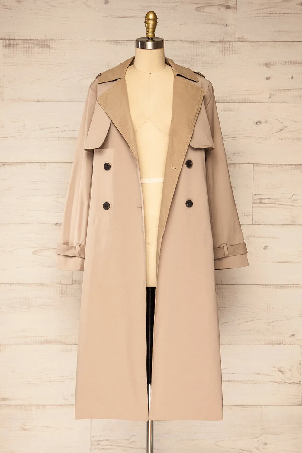 Truman | Beige Double Breasted Trench Coat sold by Boutique 1861 product image thumbnail 4