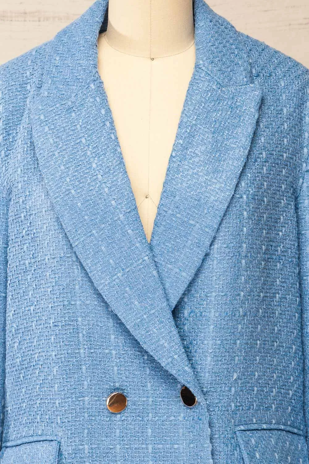 Viltrum Blue | Tweed Blazer w/ Gold Buttons sold by Boutique 1861 product image thumbnail 5