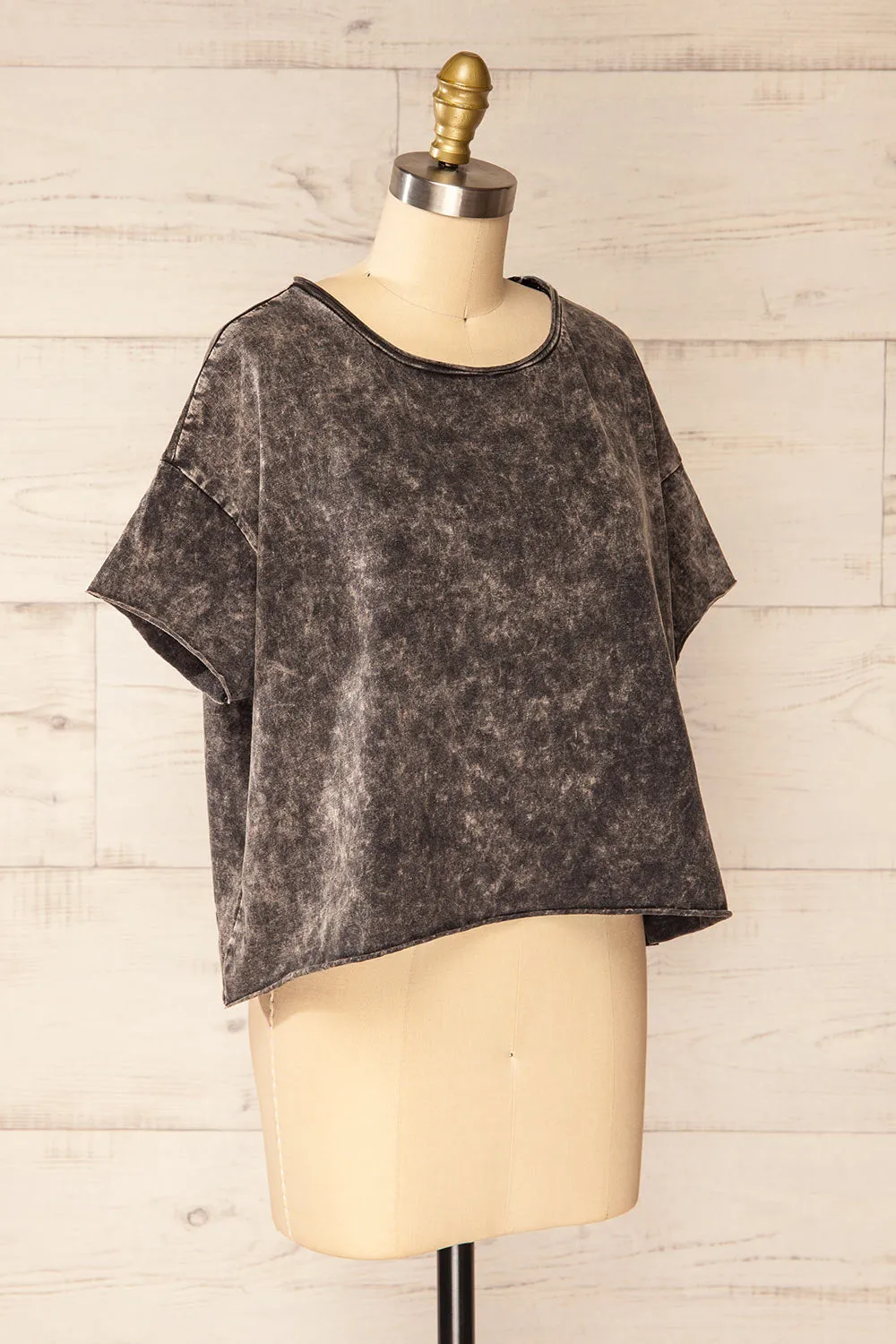 Turin Charcoal | Oversized Faded T-Shirt sold by Boutique 1861 product image thumbnail 3