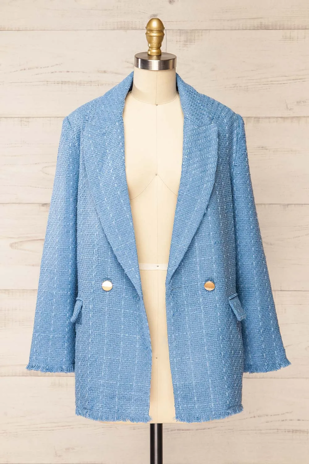 Viltrum Blue | Tweed Blazer w/ Gold Buttons sold by Boutique 1861 product image thumbnail 4