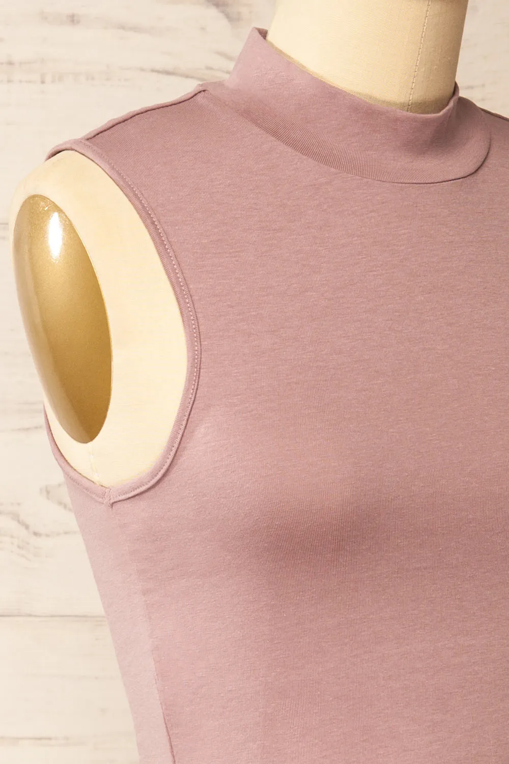 Karachi Mauve | Crop Top w/ Mock Neck sold by Boutique 1861 product image thumbnail 4