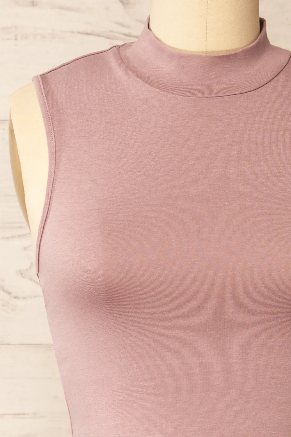 Karachi Mauve | Crop Top w/ Mock Neck sold by Boutique 1861 product image thumbnail 2