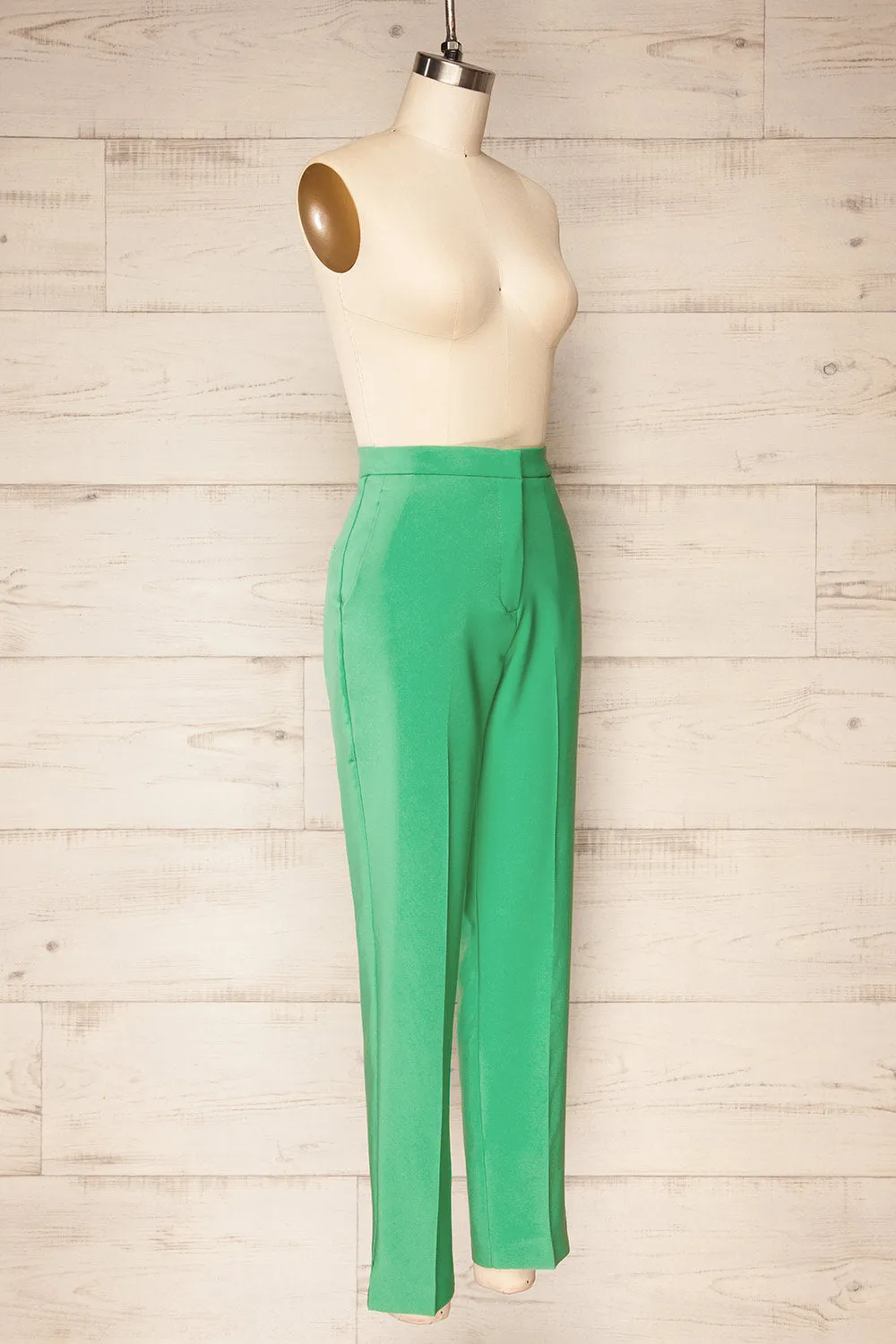 Sibenik Green | High-Waisted Pants w/ Pleated Leg sold by Boutique 1861 product image thumbnail 3