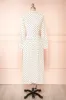 Nordis | Belted Polka-Dot Midi Dress sold by Boutique 1861
