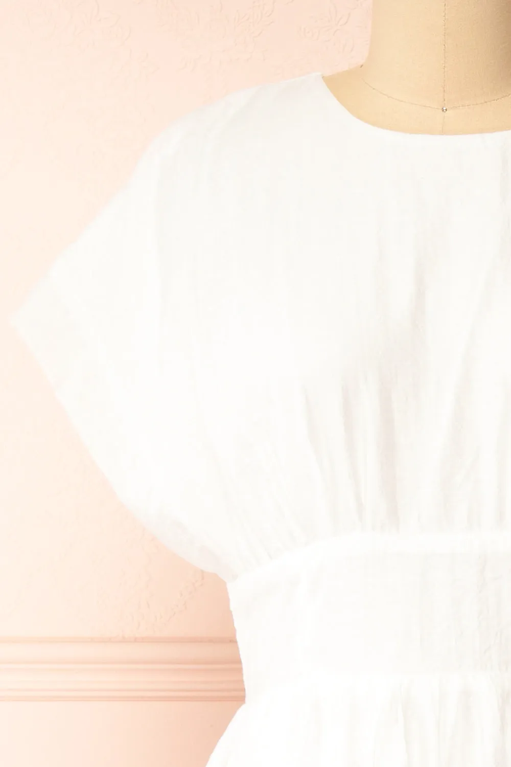 Evitae | White Midi Dress w/ Short Sleeves sold by Boutique 1861 product image thumbnail 2