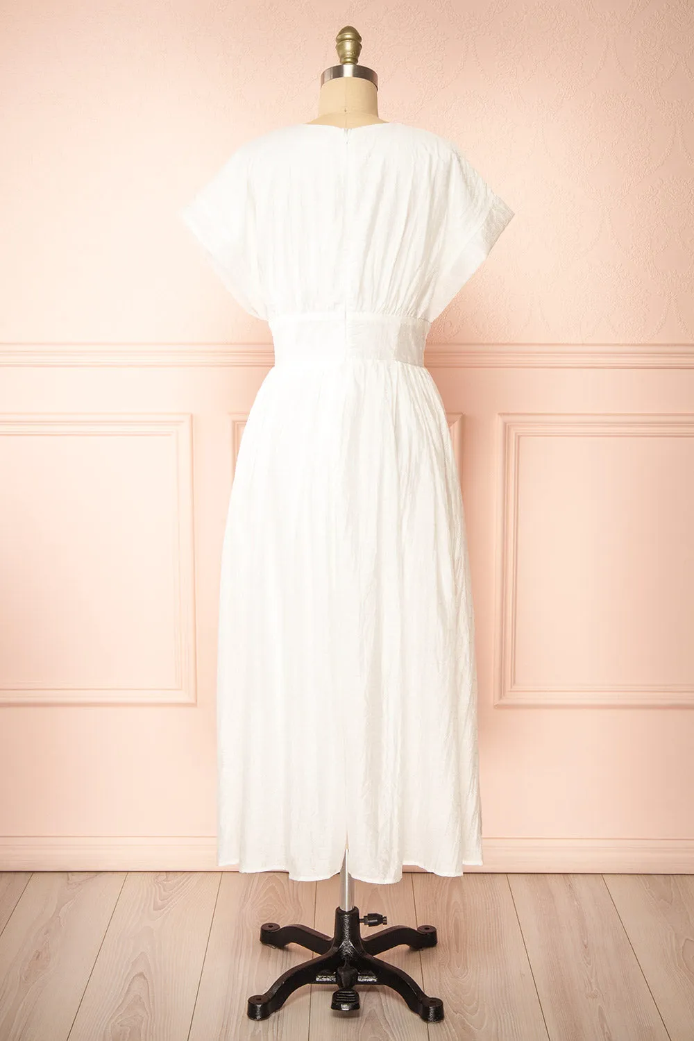 Evitae | White Midi Dress w/ Short Sleeves sold by Boutique 1861 product image thumbnail 5
