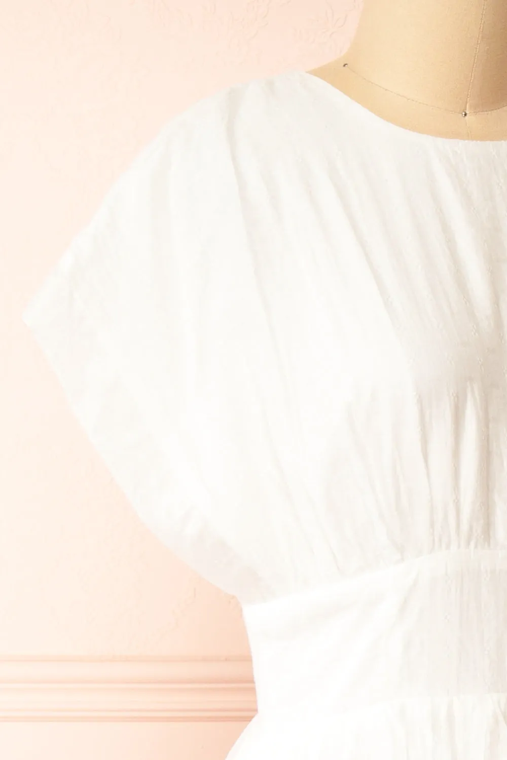 Evitae | White Midi Dress w/ Short Sleeves sold by Boutique 1861 product image thumbnail 4