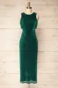 Pezenas Green | Midi Dress w/ Metallic Threads sold by Boutique 1861