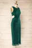 Pezenas Green | Midi Dress w/ Metallic Threads sold by Boutique 1861