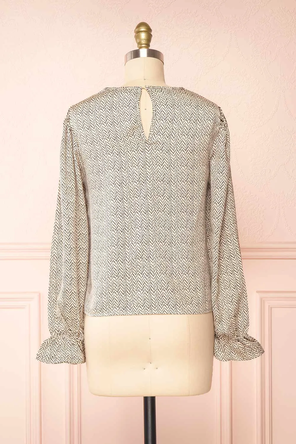 Gruja | Patterned Puff Sleeve Top sold by Boutique 1861 product image thumbnail 5