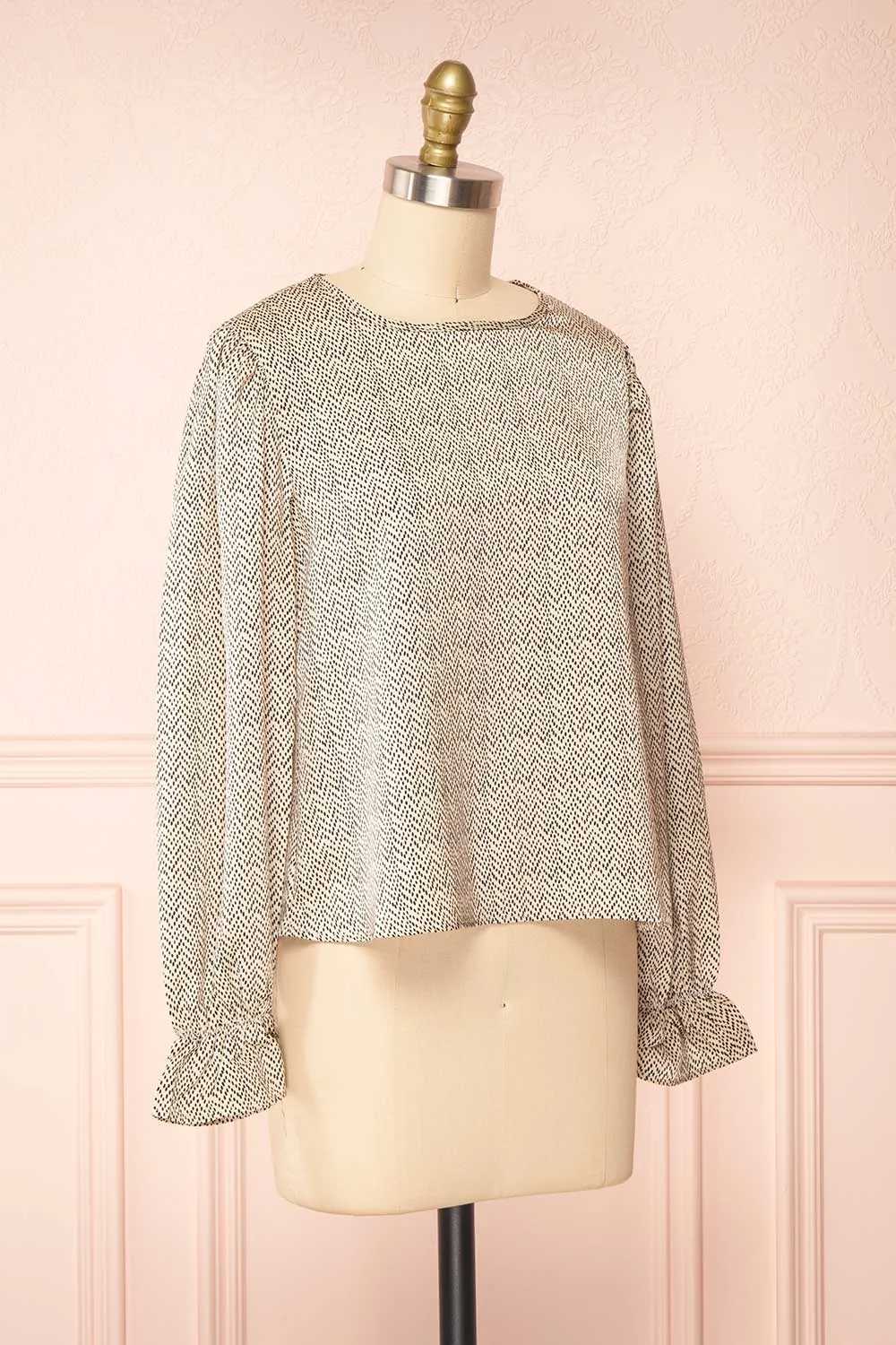 Gruja | Patterned Puff Sleeve Top sold by Boutique 1861 product image thumbnail 3