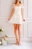 Kiera | Short A-Line Dress w/ Floral Appliqué sold by Boutique 1861