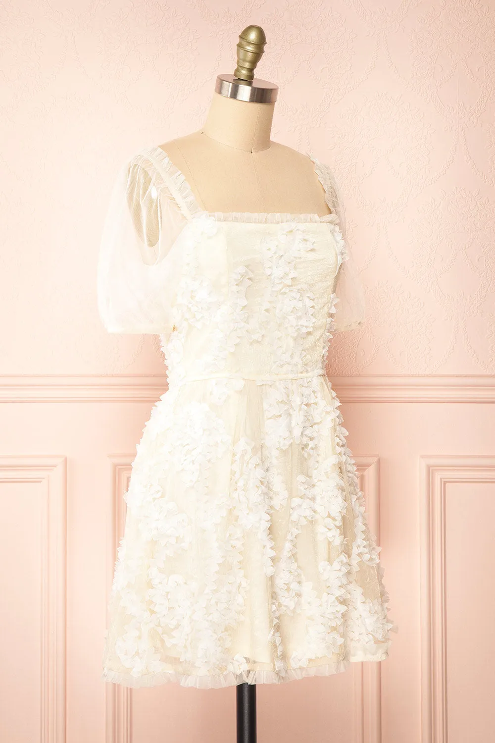 Kiera | Short A-Line Dress w/ Floral Appliqué sold by Boutique 1861 product image thumbnail 4