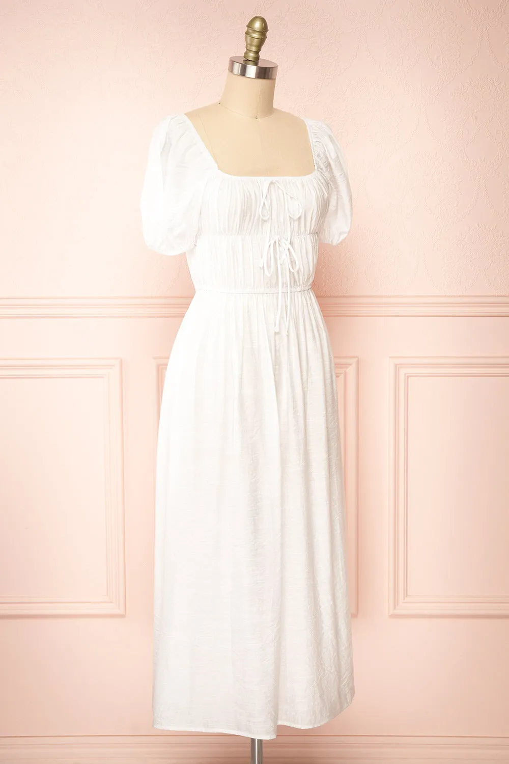 Imna White | A-Line Midi Dress w/ Puffy Sleeves sold by Boutique 1861 product image thumbnail 4