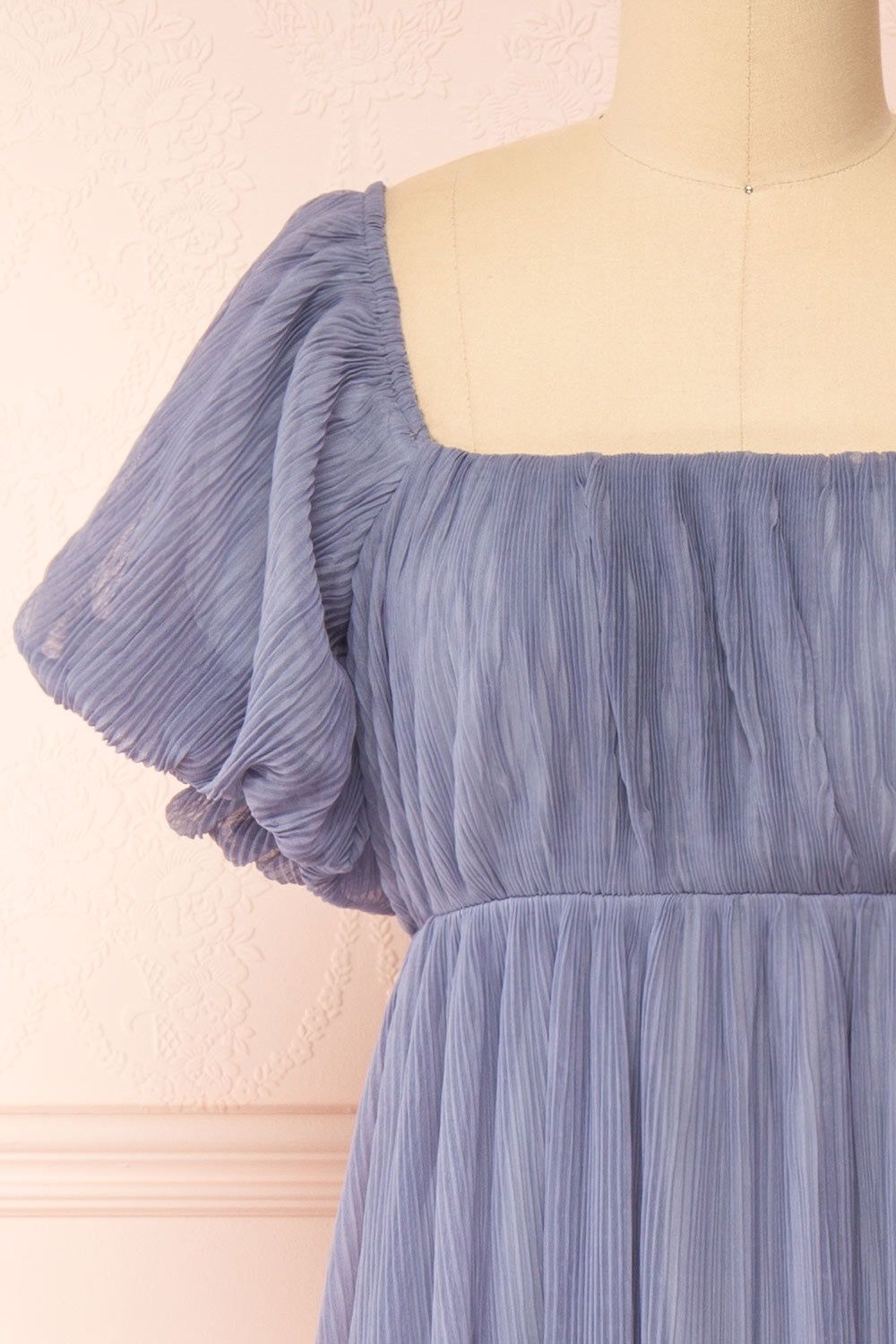 Araminta Blue | Pleated Maxi Babydoll Dress sold by Boutique 1861 product image thumbnail 2