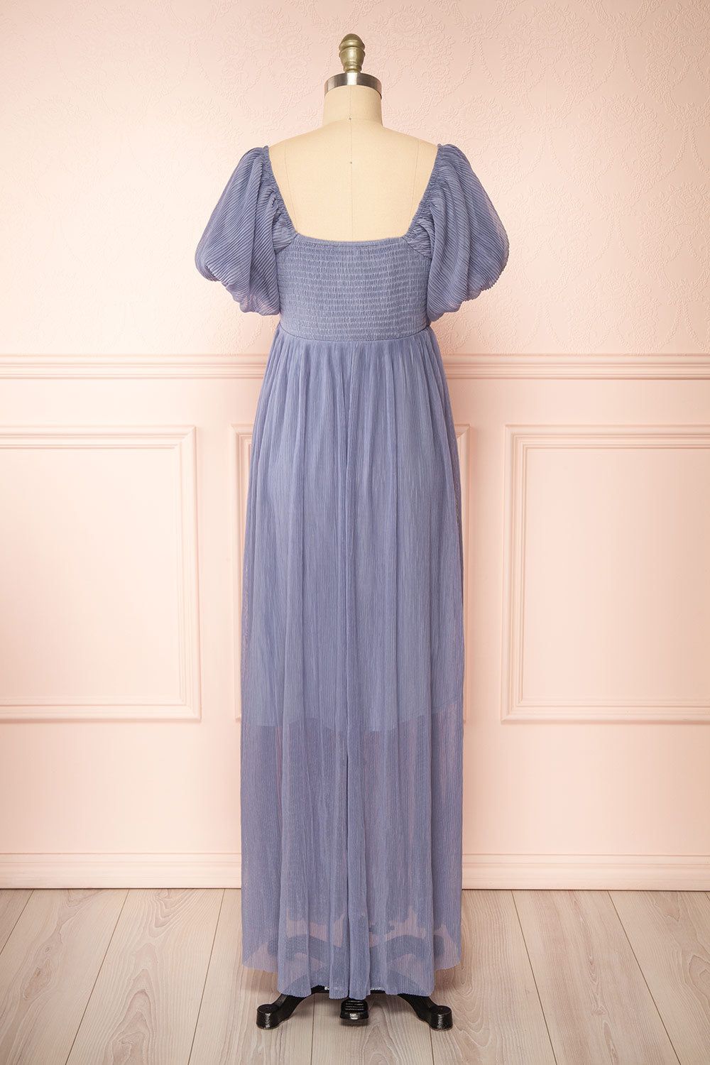 Araminta Blue | Pleated Maxi Babydoll Dress sold by Boutique 1861 product image thumbnail 5