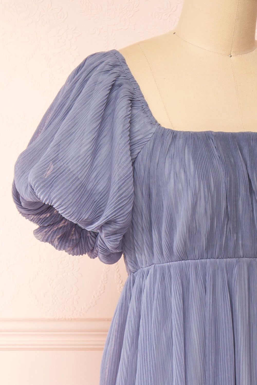 Araminta Blue | Pleated Maxi Babydoll Dress sold by Boutique 1861 product image thumbnail 4