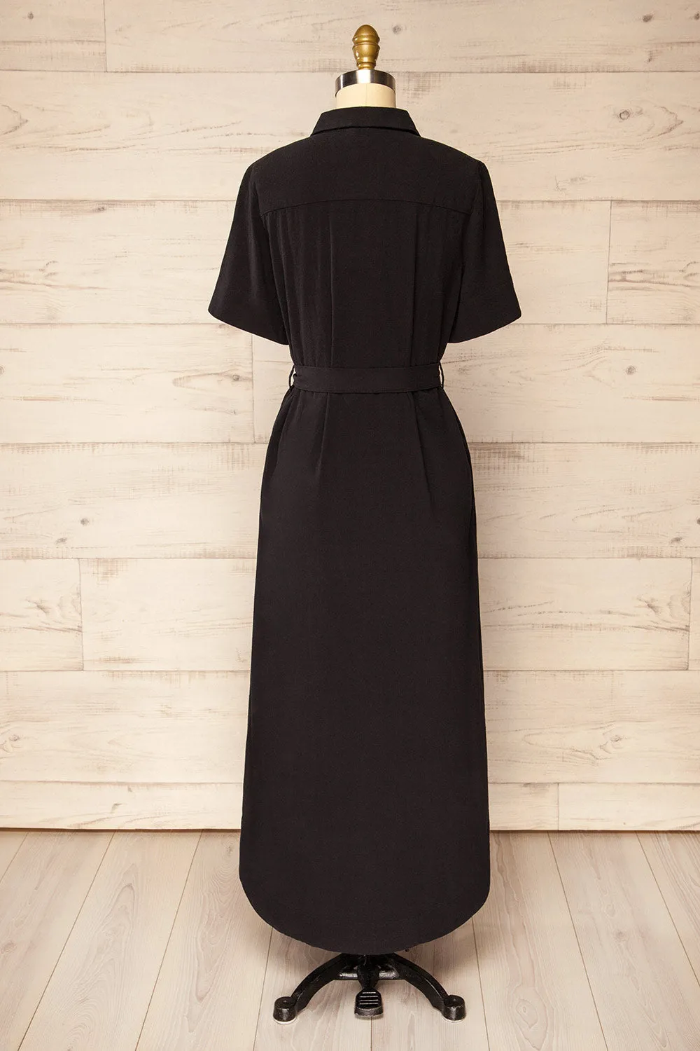 Hyris Black | Long Shirt Dress w/ Belt sold by Boutique 1861 product image thumbnail 5