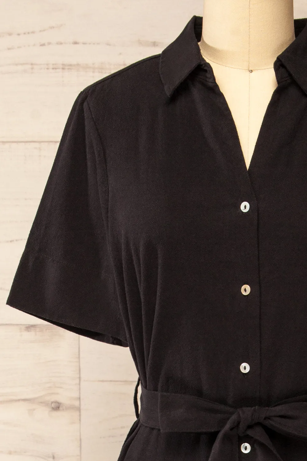 Hyris Black | Long Shirt Dress w/ Belt sold by Boutique 1861 product image thumbnail 2