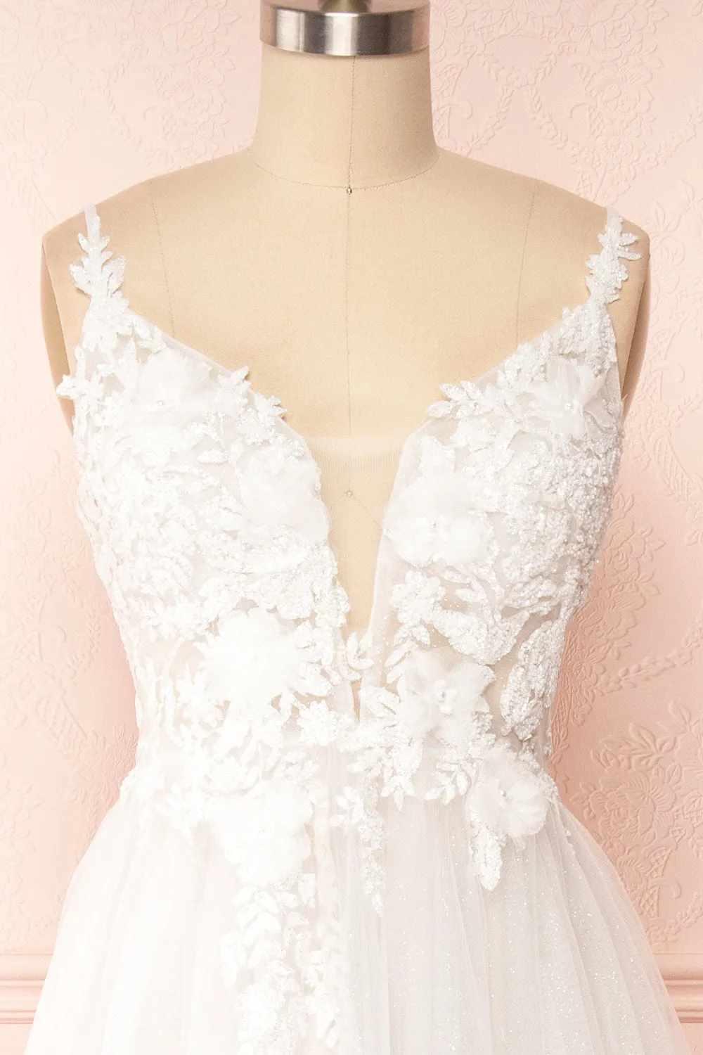 Cassandra | Embroidered A-Line Wedding Dress sold by Boutique 1861 product image thumbnail 3