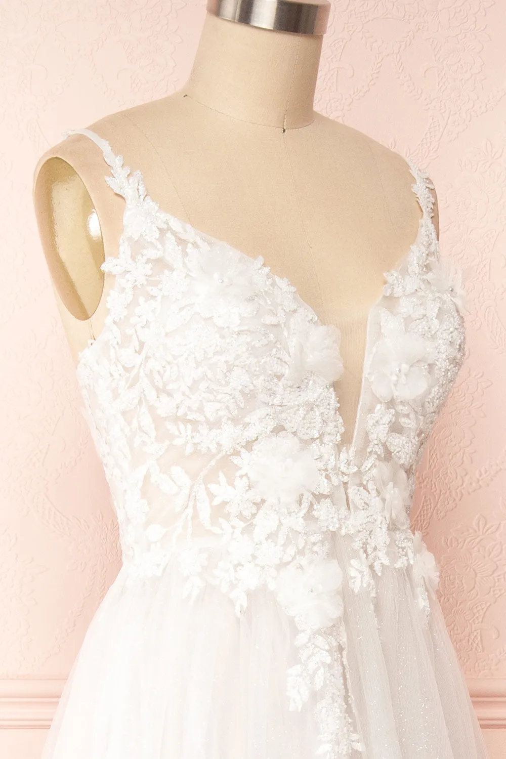 Cassandra | Embroidered A-Line Wedding Dress sold by Boutique 1861 product image thumbnail 5