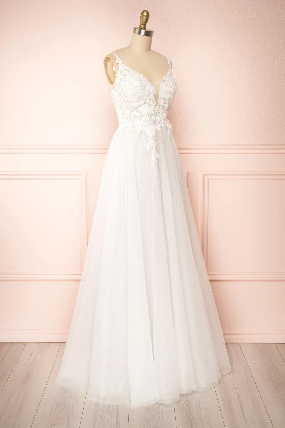 Cassandra | Embroidered A-Line Wedding Dress sold by Boutique 1861 product image thumbnail 4