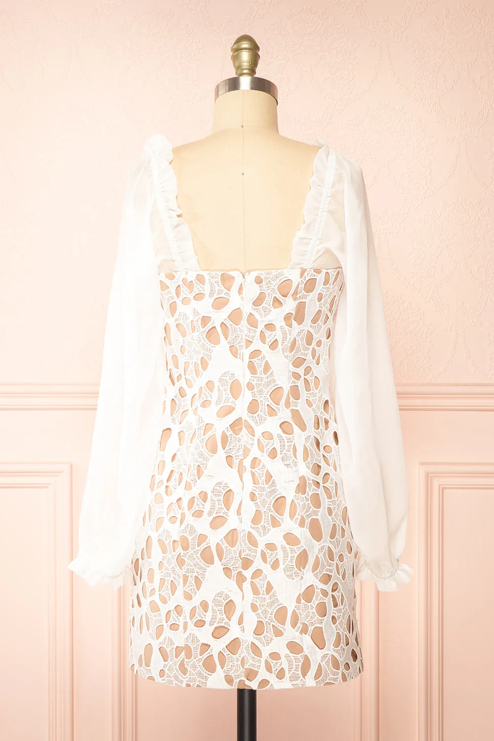Oriane | Short White Lacy Dress sold by Boutique 1861 product image thumbnail 5