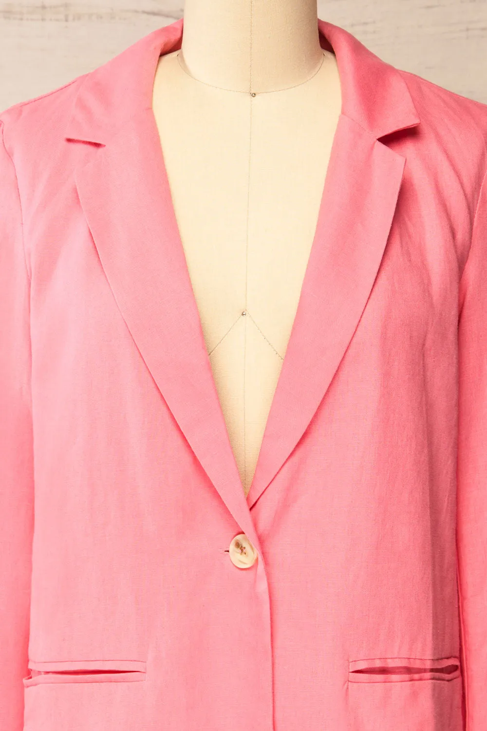 Sucunduri Pink | Light Linen Blazer sold by Boutique 1861 product image thumbnail 4