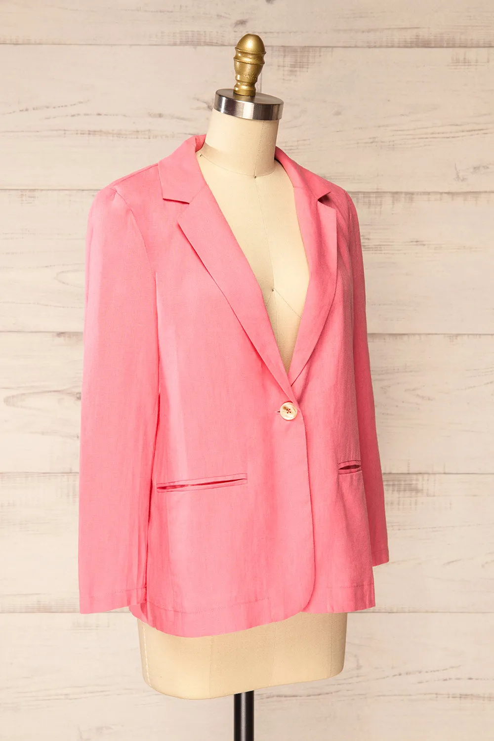 Sucunduri Pink | Light Linen Blazer sold by Boutique 1861 product image thumbnail 5