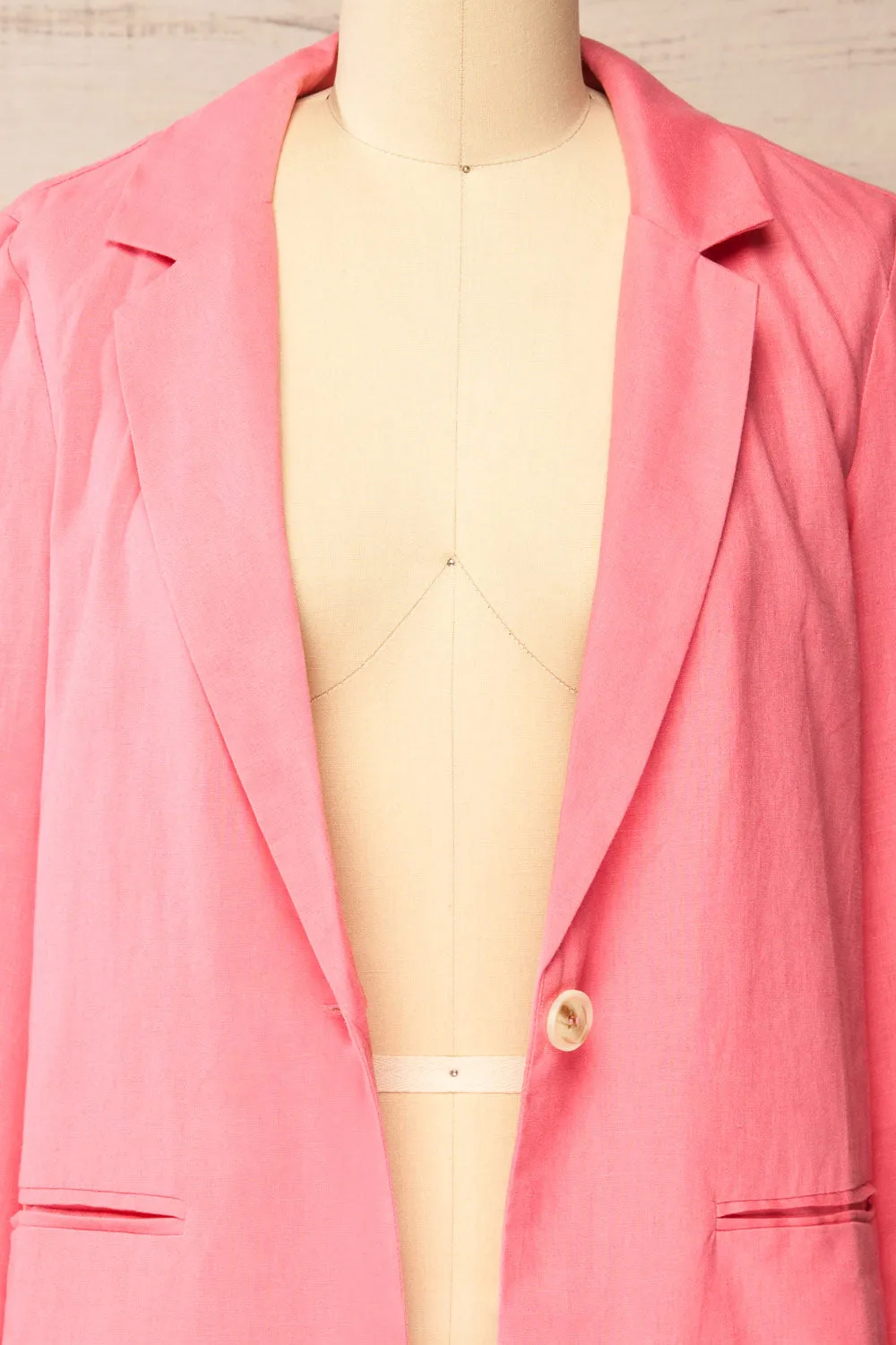 Sucunduri Pink | Light Linen Blazer sold by Boutique 1861 product image thumbnail 2