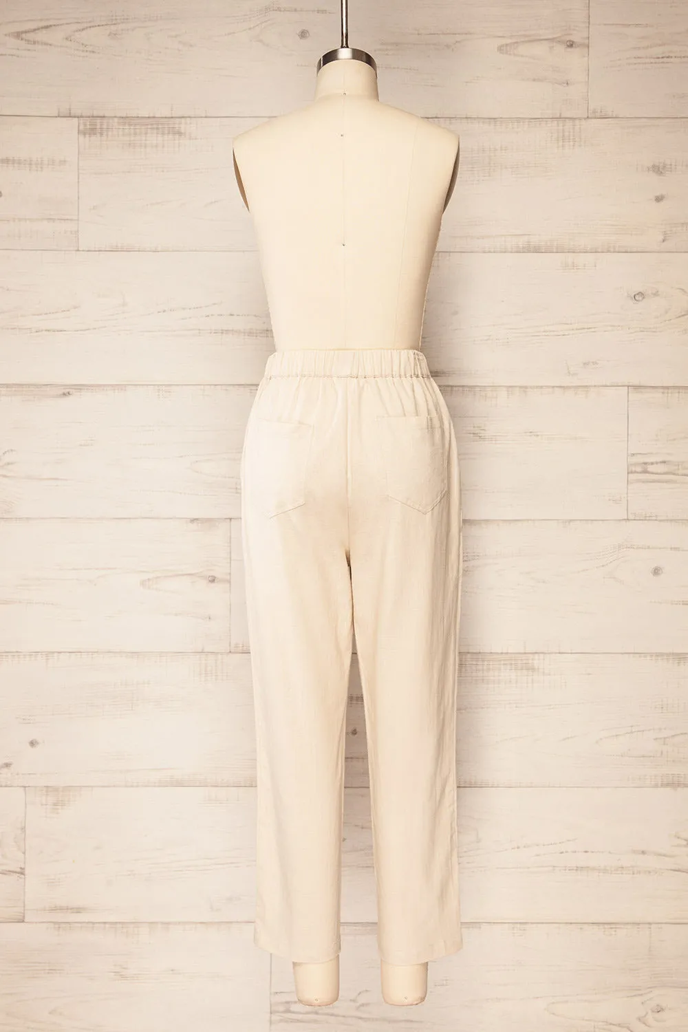 Trincao Beige | Linen Pants with Drawstrings sold by Boutique 1861 product image thumbnail 5