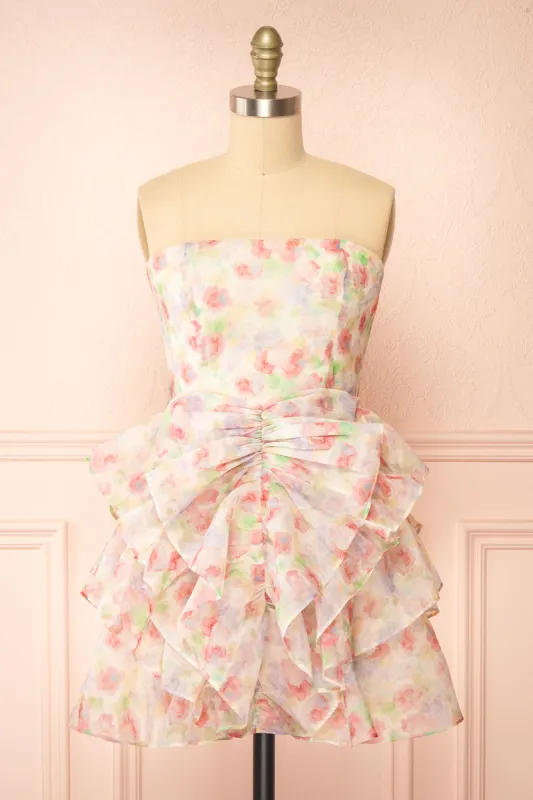 Mastuoka | Strapless Ruffled Short Dress sold by Boutique 1861