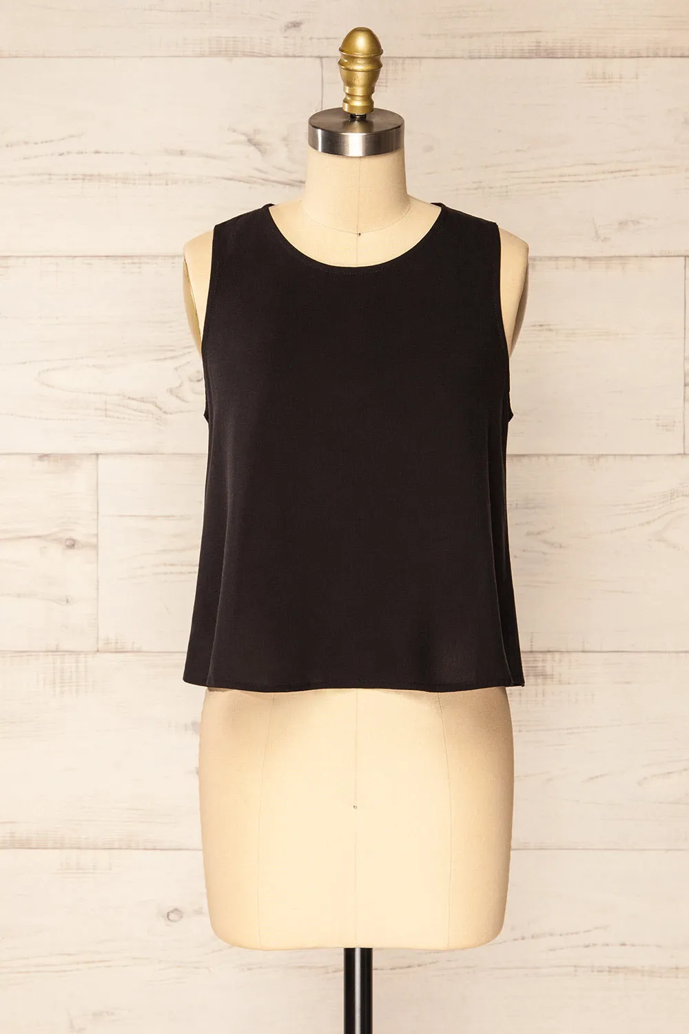 Gatineau Black | Round Neck Tank Top sold by Boutique 1861