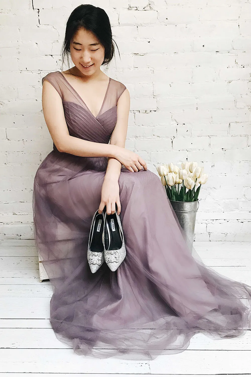 Adifa Seafoam | Teal Tulle Gown sold by Boutique 1861 product image thumbnail 2